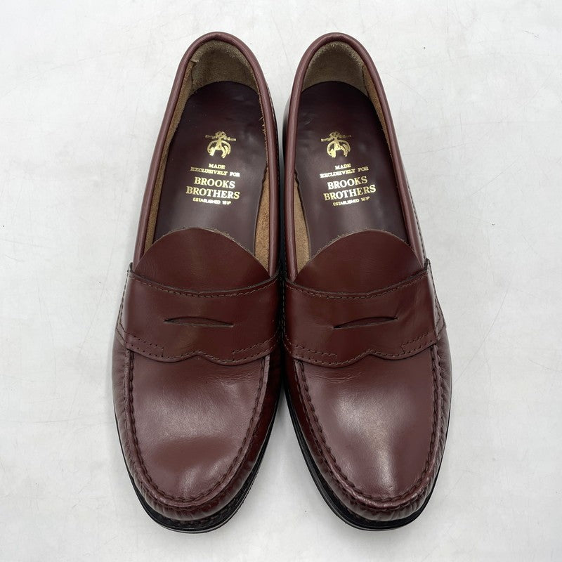 【中古品】【メンズ】 BROOKS BROTHERS ブルックスブラザーズ COIN LOAFER コイン ローファー シューズ 靴 164-261028-yo-09-teih サイズ：26.5EE カラー：ブラウン 万代Net店