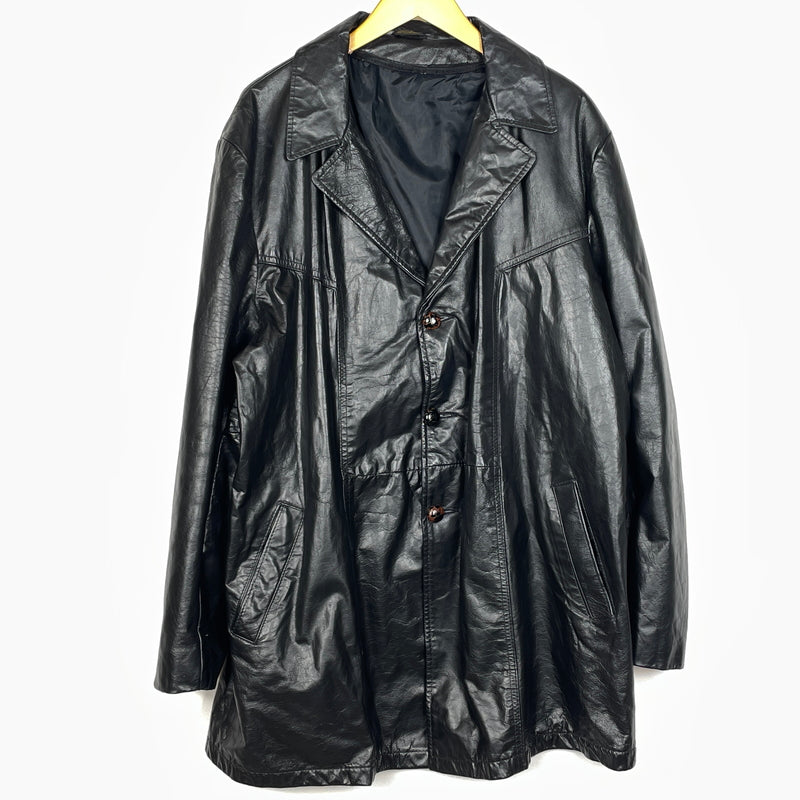 【中古品】【メンズ】 SEARS シアーズ 70’s VINTAGE LEATHER COAT 63642 70年代 ヴィンテージ レザー コート アウター 145-261024-sa-05-teih サイズ：不明 カラー：ブラック 万代Net店