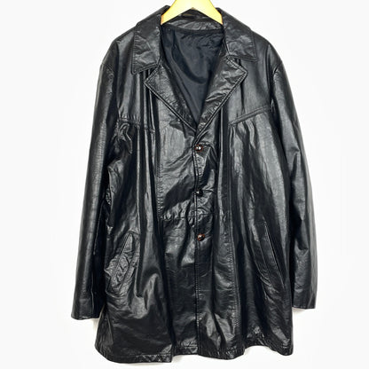 【中古品】【メンズ】 SEARS シアーズ 70’s VINTAGE LEATHER COAT 63642 70年代 ヴィンテージ レザー コート アウター 145-261024-sa-05-teih サイズ：不明 カラー：ブラック 万代Net店