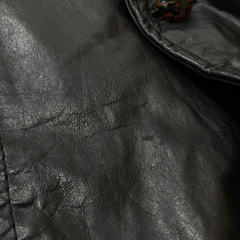 【中古品】【メンズ】 SEARS シアーズ 70’s VINTAGE LEATHER COAT 63642 70年代 ヴィンテージ レザー コート アウター 145-261024-sa-05-teih サイズ：不明 カラー：ブラック 万代Net店