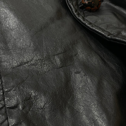 【中古品】【メンズ】 SEARS シアーズ 70’s VINTAGE LEATHER COAT 63642 70年代 ヴィンテージ レザー コート アウター 145-261024-sa-05-teih サイズ：不明 カラー：ブラック 万代Net店