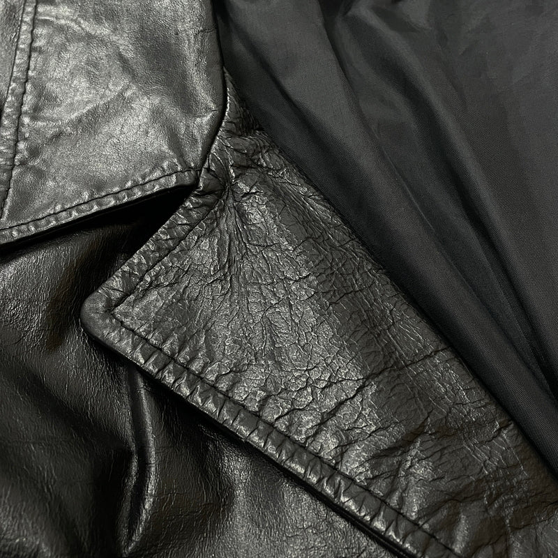 【中古品】【メンズ】 SEARS シアーズ 70’s VINTAGE LEATHER COAT 63642 70年代 ヴィンテージ レザー コート アウター 145-261024-sa-05-teih サイズ：不明 カラー：ブラック 万代Net店