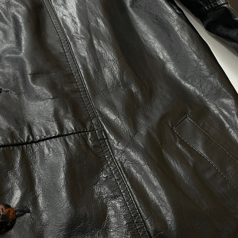 【中古品】【メンズ】 SEARS シアーズ 70’s VINTAGE LEATHER COAT 63642 70年代 ヴィンテージ レザー コート アウター 145-261024-sa-05-teih サイズ：不明 カラー：ブラック 万代Net店