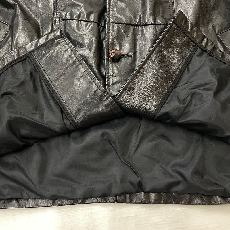 【中古品】【メンズ】 SEARS シアーズ 70’s VINTAGE LEATHER COAT 63642 70年代 ヴィンテージ レザー コート アウター 145-261024-sa-05-teih サイズ：不明 カラー：ブラック 万代Net店