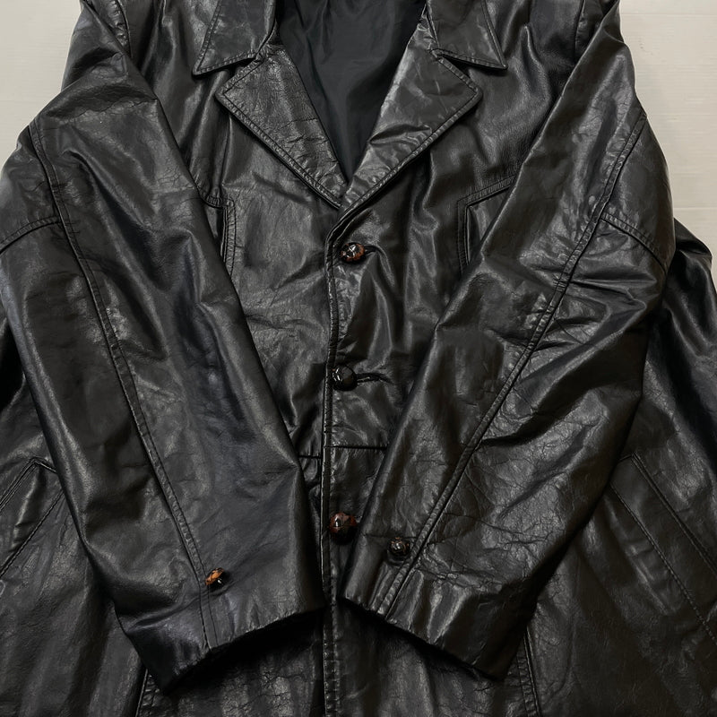 【中古品】【メンズ】 SEARS シアーズ 70’s VINTAGE LEATHER COAT 63642 70年代 ヴィンテージ レザー コート アウター 145-261024-sa-05-teih サイズ：不明 カラー：ブラック 万代Net店