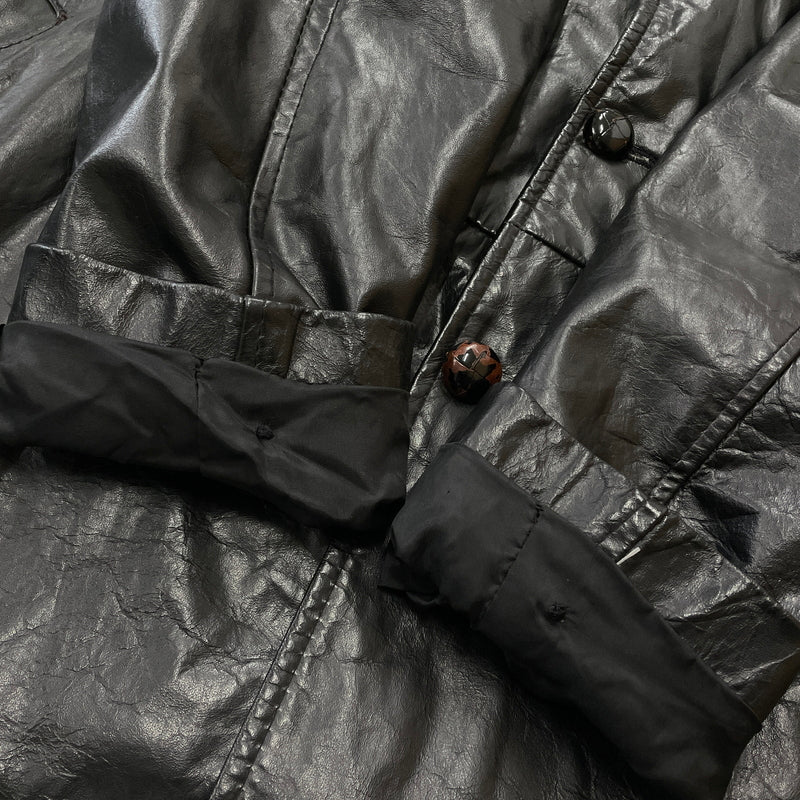 【中古品】【メンズ】 SEARS シアーズ 70’s VINTAGE LEATHER COAT 63642 70年代 ヴィンテージ レザー コート アウター 145-261024-sa-05-teih サイズ：不明 カラー：ブラック 万代Net店