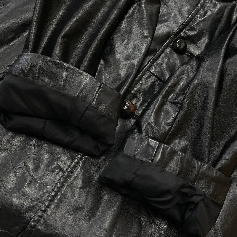 【中古品】【メンズ】 SEARS シアーズ 70’s VINTAGE LEATHER COAT 63642 70年代 ヴィンテージ レザー コート アウター 145-261024-sa-05-teih サイズ：不明 カラー：ブラック 万代Net店