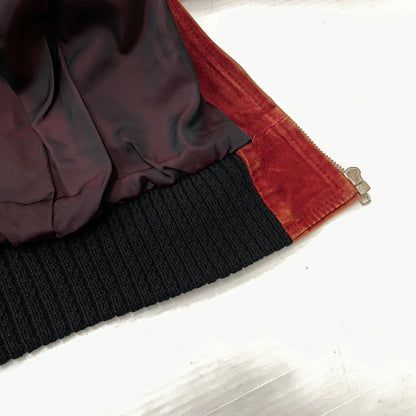 【現状渡し品】【メンズ】 UNKNOW SUEDE BOMBER JACKET スエード ボンバー ジャケット アウター 145-261024-sa-15-teih サイズ：不明 カラー：ボルドー 万代Net店