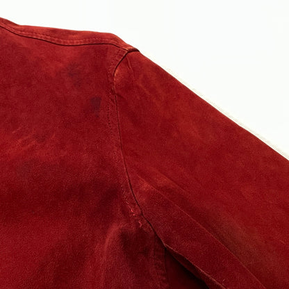 【現状渡し品】【メンズ】 UNKNOW SUEDE BOMBER JACKET スエード ボンバー ジャケット アウター 145-261024-sa-15-teih サイズ：不明 カラー：ボルドー 万代Net店