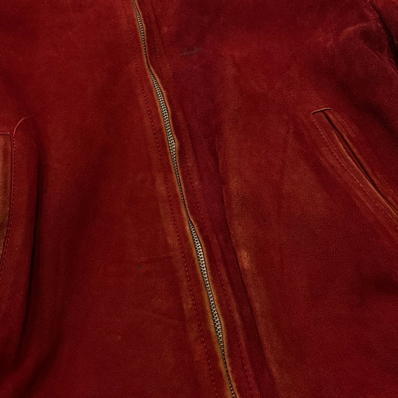 【現状渡し品】【メンズ】 UNKNOW SUEDE BOMBER JACKET スエード ボンバー ジャケット アウター 145-261024-sa-15-teih サイズ：不明 カラー：ボルドー 万代Net店