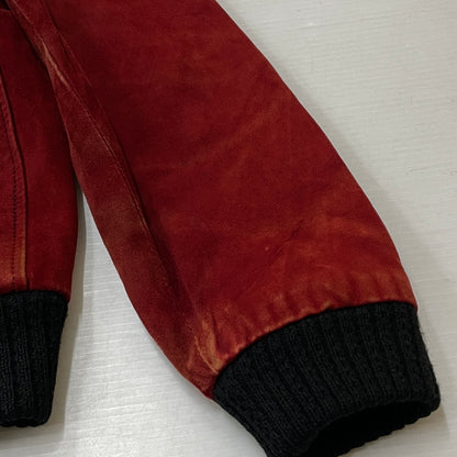 【現状渡し品】【メンズ】 UNKNOW SUEDE BOMBER JACKET スエード ボンバー ジャケット アウター 145-261024-sa-15-teih サイズ：不明 カラー：ボルドー 万代Net店