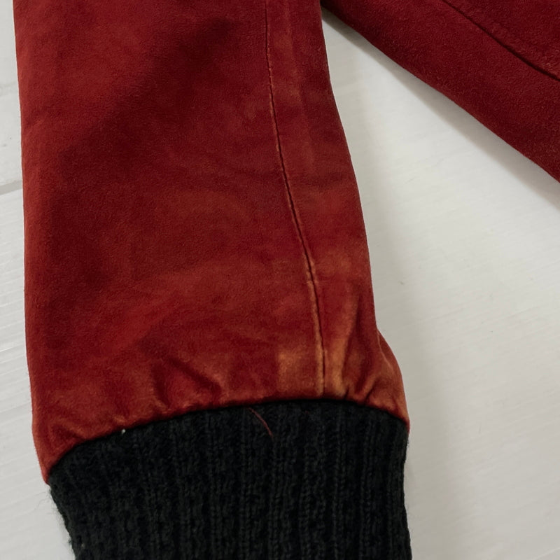 【現状渡し品】【メンズ】 UNKNOW SUEDE BOMBER JACKET スエード ボンバー ジャケット アウター 145-261024-sa-15-teih サイズ：不明 カラー：ボルドー 万代Net店