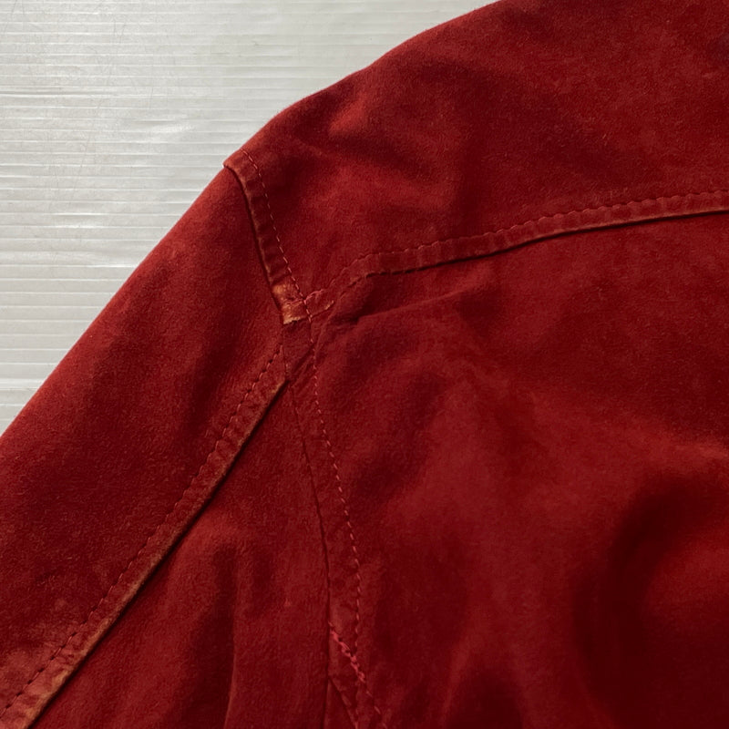 【現状渡し品】【メンズ】 UNKNOW SUEDE BOMBER JACKET スエード ボンバー ジャケット アウター 145-261024-sa-15-teih サイズ：不明 カラー：ボルドー 万代Net店
