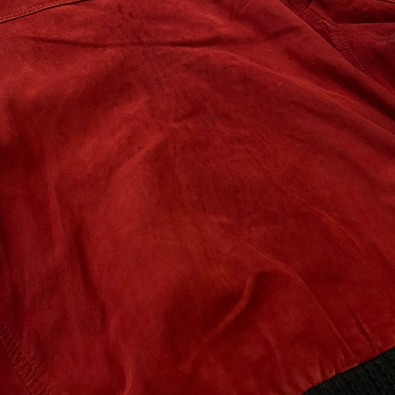 【現状渡し品】【メンズ】 UNKNOW SUEDE BOMBER JACKET スエード ボンバー ジャケット アウター 145-261024-sa-15-teih サイズ：不明 カラー：ボルドー 万代Net店