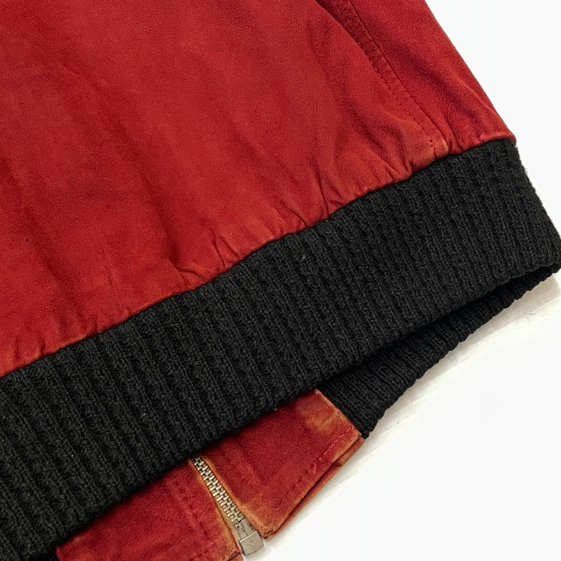 【現状渡し品】【メンズ】 UNKNOW SUEDE BOMBER JACKET スエード ボンバー ジャケット アウター 145-261024-sa-15-teih サイズ：不明 カラー：ボルドー 万代Net店