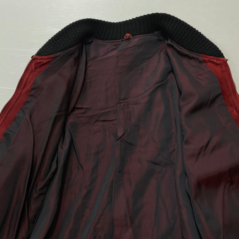 【現状渡し品】【メンズ】 UNKNOW SUEDE BOMBER JACKET スエード ボンバー ジャケット アウター 145-261024-sa-15-teih サイズ：不明 カラー：ボルドー 万代Net店