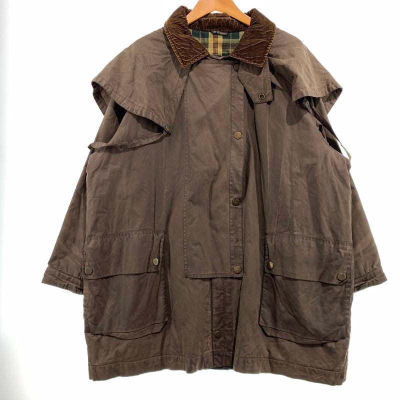 【現状渡し品】【メンズ】 GB.PEDRINI ジービー ペドリーニ OILED COAT オイル コート アウター ケープバック 145-261025-ko-18-teih サイズ：48 カラー：ブラウン 万代Net店