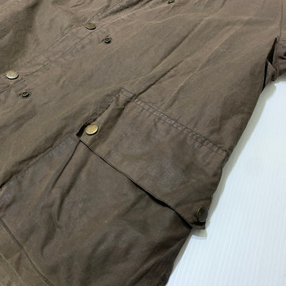 【現状渡し品】【メンズ】 GB.PEDRINI ジービー ペドリーニ OILED COAT オイル コート アウター ケープバック 145-261025-ko-18-teih サイズ：48 カラー：ブラウン 万代Net店