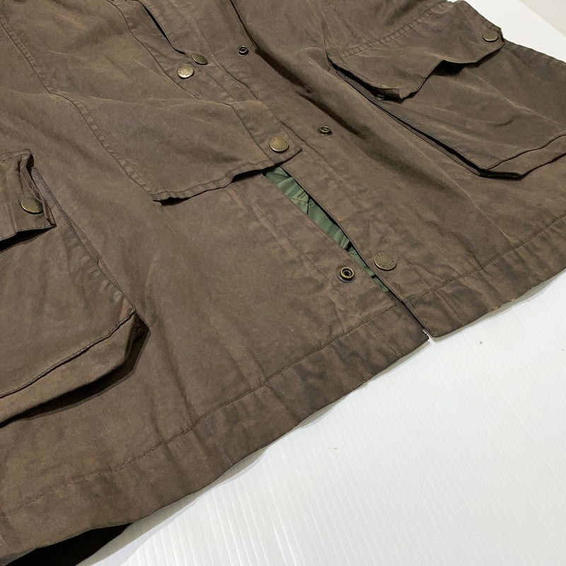 【現状渡し品】【メンズ】 GB.PEDRINI ジービー ペドリーニ OILED COAT オイル コート アウター ケープバック 145-261025-ko-18-teih サイズ：48 カラー：ブラウン 万代Net店