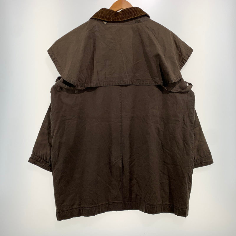 【現状渡し品】【メンズ】 GB.PEDRINI ジービー ペドリーニ OILED COAT オイル コート アウター ケープバック 145-261025-ko-18-teih サイズ：48 カラー：ブラウン 万代Net店