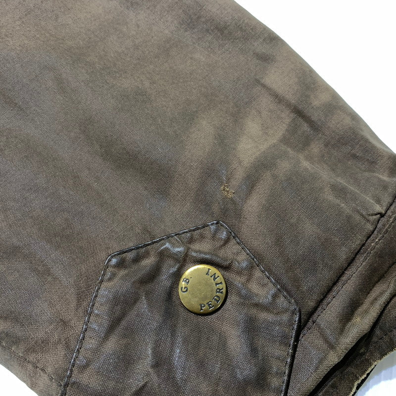 【現状渡し品】【メンズ】 GB.PEDRINI ジービー ペドリーニ OILED COAT オイル コート アウター ケープバック 145-261025-ko-18-teih サイズ：48 カラー：ブラウン 万代Net店