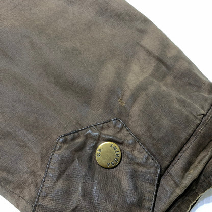 【現状渡し品】【メンズ】 GB.PEDRINI ジービー ペドリーニ OILED COAT オイル コート アウター ケープバック 145-261025-ko-18-teih サイズ：48 カラー：ブラウン 万代Net店