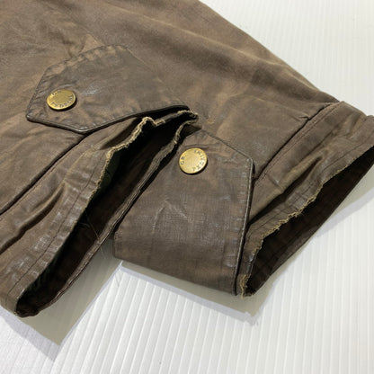 【現状渡し品】【メンズ】 GB.PEDRINI ジービー ペドリーニ OILED COAT オイル コート アウター ケープバック 145-261025-ko-18-teih サイズ：48 カラー：ブラウン 万代Net店