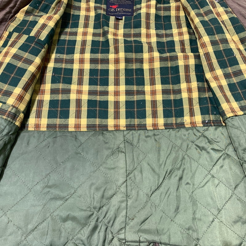 【現状渡し品】【メンズ】 GB.PEDRINI ジービー ペドリーニ OILED COAT オイル コート アウター ケープバック 145-261025-ko-18-teih サイズ：48 カラー：ブラウン 万代Net店