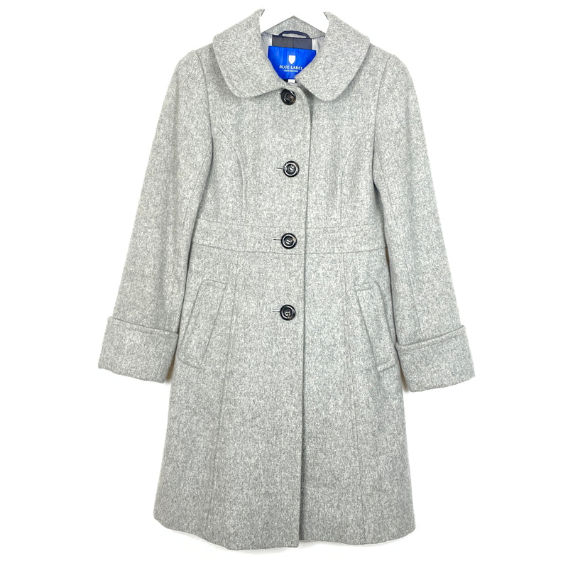 【中古品】【レディース】 BLUE LABEL CRESTBRIDGE ブルーレーベル クレストブリッジ LINING CHECK WOOL COAT 55B42-411-07 裏地 チェック柄 ウール コート アウター 168-261024-sa-09-teih サイズ：38 カラー：グレー 万代Net店
