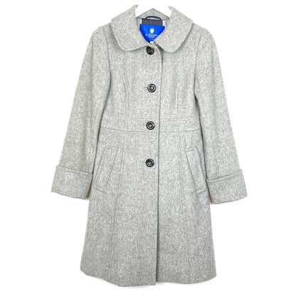 【中古品】【レディース】 BLUE LABEL CRESTBRIDGE ブルーレーベル クレストブリッジ LINING CHECK WOOL COAT 55B42-411-07 裏地 チェック柄 ウール コート アウター 168-261024-sa-09-teih サイズ：38 カラー：グレー 万代Net店