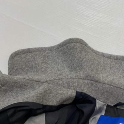 【中古品】【レディース】 BLUE LABEL CRESTBRIDGE ブルーレーベル クレストブリッジ LINING CHECK WOOL COAT 55B42-411-07 裏地 チェック柄 ウール コート アウター 168-261024-sa-09-teih サイズ：38 カラー：グレー 万代Net店