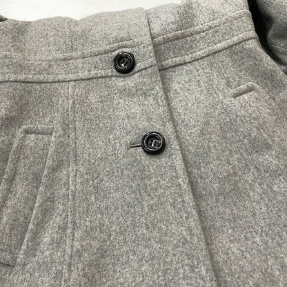【中古品】【レディース】 BLUE LABEL CRESTBRIDGE ブルーレーベル クレストブリッジ LINING CHECK WOOL COAT 55B42-411-07 裏地 チェック柄 ウール コート アウター 168-261024-sa-09-teih サイズ：38 カラー：グレー 万代Net店