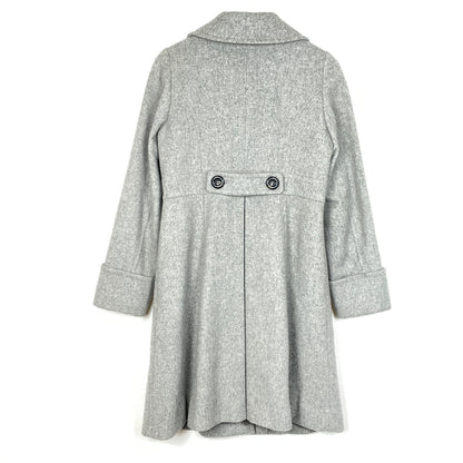 【中古品】【レディース】 BLUE LABEL CRESTBRIDGE ブルーレーベル クレストブリッジ LINING CHECK WOOL COAT 55B42-411-07 裏地 チェック柄 ウール コート アウター 168-261024-sa-09-teih サイズ：38 カラー：グレー 万代Net店