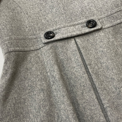 【中古品】【レディース】 BLUE LABEL CRESTBRIDGE ブルーレーベル クレストブリッジ LINING CHECK WOOL COAT 55B42-411-07 裏地 チェック柄 ウール コート アウター 168-261024-sa-09-teih サイズ：38 カラー：グレー 万代Net店