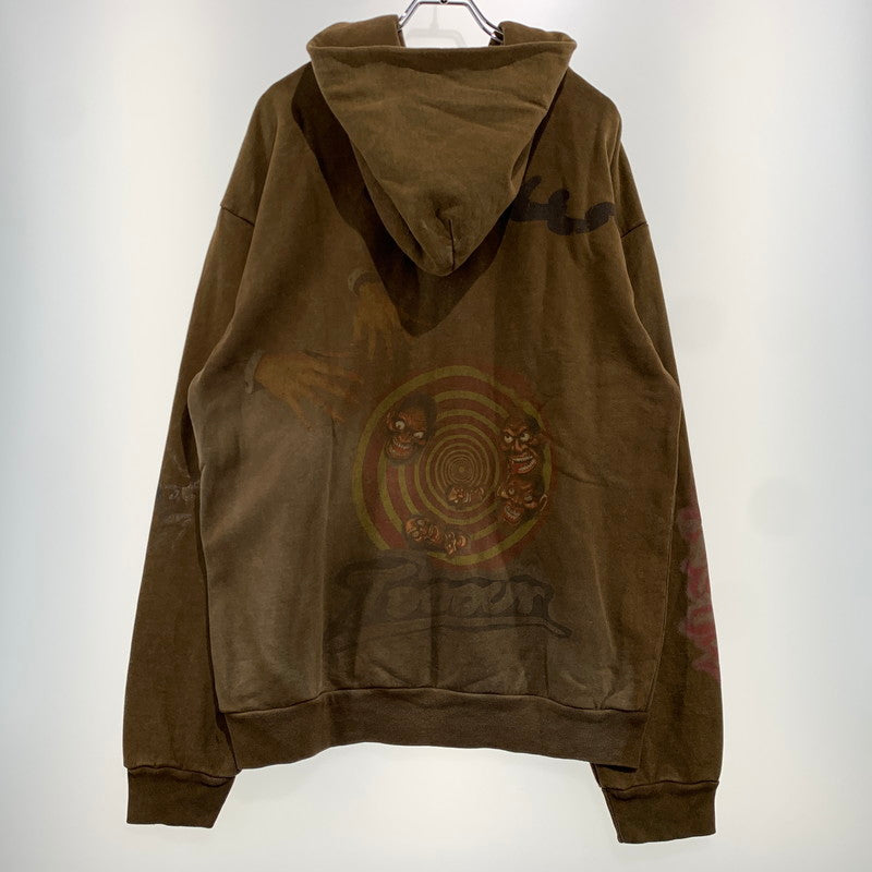 【中古品】【メンズ】 TRAVIS SCOTT トラヴィス スコット CIRCUS MAXIMUS TOUR ZIP HOODIE サーカス マキシマス ツアー ジップ フーディ トップス フルジップパーカー 142-261025-ko-12-teih サイズ：XL カラー：ブラウン 万代Net店