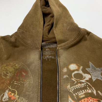 【中古品】【メンズ】 TRAVIS SCOTT トラヴィス スコット CIRCUS MAXIMUS TOUR ZIP HOODIE サーカス マキシマス ツアー ジップ フーディ トップス フルジップパーカー 142-261025-ko-12-teih サイズ：XL カラー：ブラウン 万代Net店