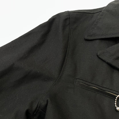 【中古品】【メンズ】 THE GROOVIN HIGH ザ グルーヴィン ハイ 1940 VINTAGE STYLE COTTON MOTORCYCLE JACKET 1940年 ヴィンテージ風 スタイル コットン モーター サイクル ジャケット アウター 140-261024-sa-10-teih サイズ：XL カラー：ブラック 万代Net店