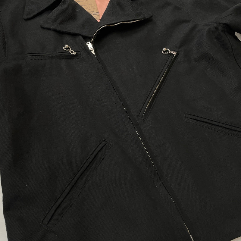 【中古品】【メンズ】 THE GROOVIN HIGH ザ グルーヴィン ハイ 1940 VINTAGE STYLE COTTON MOTORCYCLE JACKET 1940年 ヴィンテージ風 スタイル コットン モーター サイクル ジャケット アウター 140-261024-sa-10-teih サイズ：XL カラー：ブラック 万代Net店