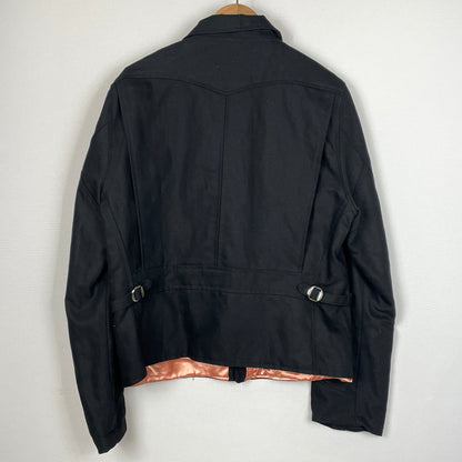 【中古品】【メンズ】 THE GROOVIN HIGH ザ グルーヴィン ハイ 1940 VINTAGE STYLE COTTON MOTORCYCLE JACKET 1940年 ヴィンテージ風 スタイル コットン モーター サイクル ジャケット アウター 140-261024-sa-10-teih サイズ：XL カラー：ブラック 万代Net店