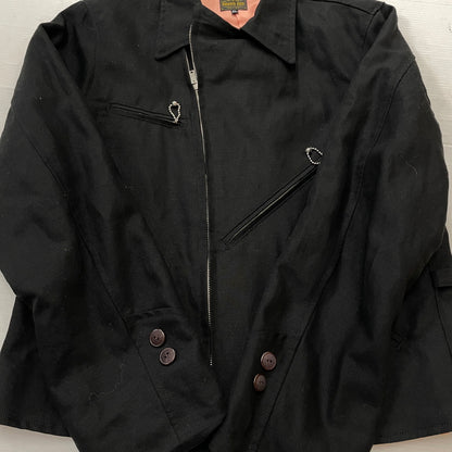 【中古品】【メンズ】 THE GROOVIN HIGH ザ グルーヴィン ハイ 1940 VINTAGE STYLE COTTON MOTORCYCLE JACKET 1940年 ヴィンテージ風 スタイル コットン モーター サイクル ジャケット アウター 140-261024-sa-10-teih サイズ：XL カラー：ブラック 万代Net店