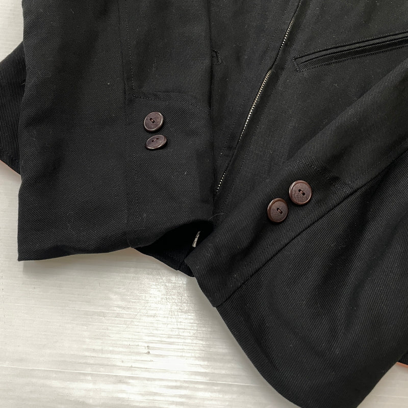 【中古品】【メンズ】 THE GROOVIN HIGH ザ グルーヴィン ハイ 1940 VINTAGE STYLE COTTON MOTORCYCLE JACKET 1940年 ヴィンテージ風 スタイル コットン モーター サイクル ジャケット アウター 140-261024-sa-10-teih サイズ：XL カラー：ブラック 万代Net店