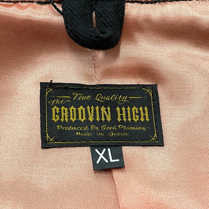 【中古品】【メンズ】 THE GROOVIN HIGH ザ グルーヴィン ハイ 1940 VINTAGE STYLE COTTON MOTORCYCLE JACKET 1940年 ヴィンテージ風 スタイル コットン モーター サイクル ジャケット アウター 140-261024-sa-10-teih サイズ：XL カラー：ブラック 万代Net店