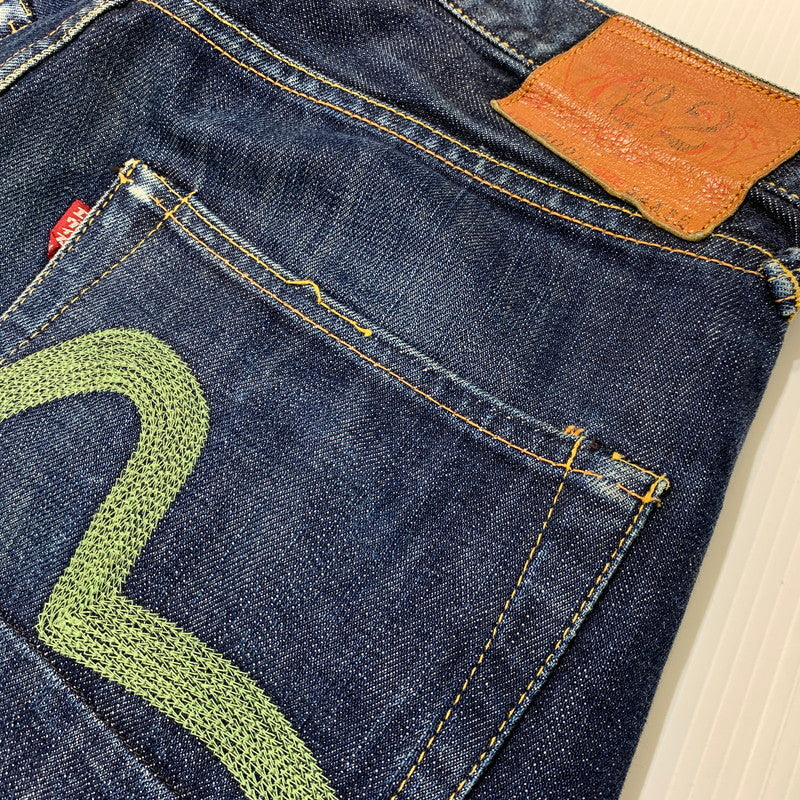 【中古品】【メンズ】 EVISU エヴィス No.2 DENIM PANTS デニムパンツ ボトムス ジーンズ 緑カモメ刺繍 145-261025-ko-21-teih サイズ：32 カラー：インディゴ 万代Net店
