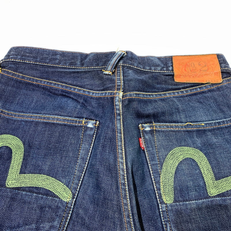 【中古品】【メンズ】 EVISU エヴィス No.2 DENIM PANTS デニムパンツ ボトムス ジーンズ 緑カモメ刺繍 145-261025-ko-21-teih サイズ：32 カラー：インディゴ 万代Net店