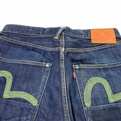 【中古品】【メンズ】 EVISU エヴィス No.2 DENIM PANTS デニムパンツ ボトムス ジーンズ 緑カモメ刺繍 145-261025-ko-21-teih サイズ：32 カラー：インディゴ 万代Net店