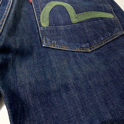【中古品】【メンズ】 EVISU エヴィス No.2 DENIM PANTS デニムパンツ ボトムス ジーンズ 緑カモメ刺繍 145-261025-ko-21-teih サイズ：32 カラー：インディゴ 万代Net店