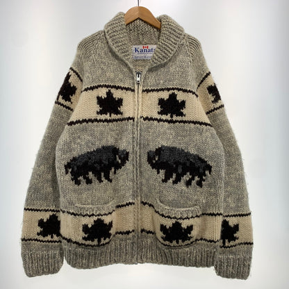 【現状渡し品】【メンズ】 KANATA カナタ COWICHAN KNIT カウチンニット アウター セーター フルジップ 145-261025-ko-14-teih サイズ：不明 カラー：グレー系 万代Net店