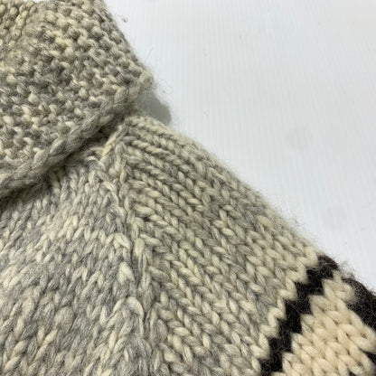 【現状渡し品】【メンズ】 KANATA カナタ COWICHAN KNIT カウチンニット アウター セーター フルジップ 145-261025-ko-14-teih サイズ：不明 カラー：グレー系 万代Net店
