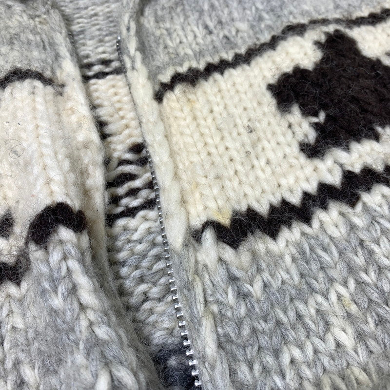 【現状渡し品】【メンズ】 KANATA カナタ COWICHAN KNIT カウチンニット アウター セーター フルジップ 145-261025-ko-14-teih サイズ：不明 カラー：グレー系 万代Net店