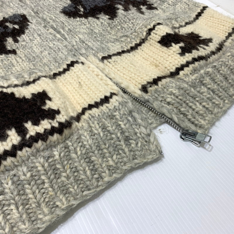 【現状渡し品】【メンズ】 KANATA カナタ COWICHAN KNIT カウチンニット アウター セーター フルジップ 145-261025-ko-14-teih サイズ：不明 カラー：グレー系 万代Net店